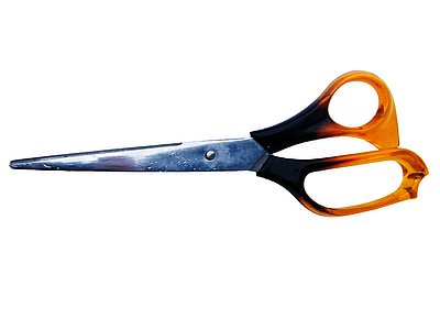 paper scissors, scissors, craft scissors, orange, office