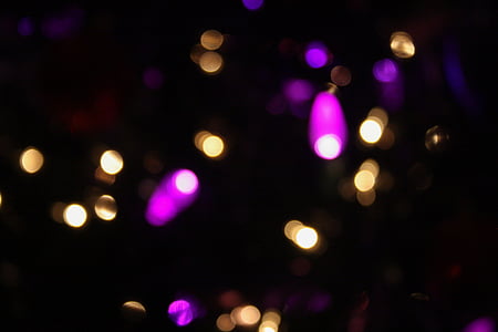 Bokeh, светлини, Коледа, коледно дърво, орнаменти, празник, дърво