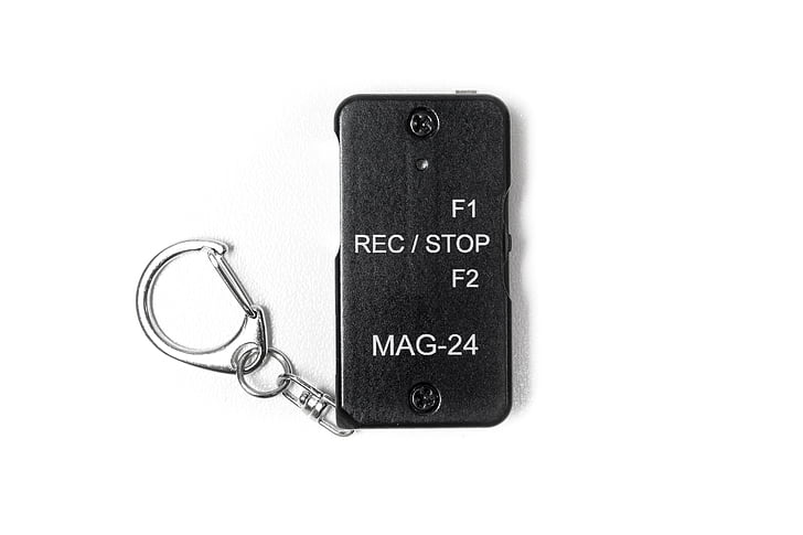 dictaphone, digital, black, security, key, lock, isolated