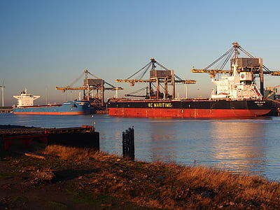 anangel, amphiro, hajó, Port, Amszterdam, kikötő, áruszállítás