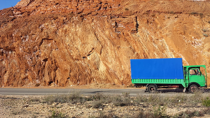 truck, mines, monteponi, transportation, day, no people, outdoors