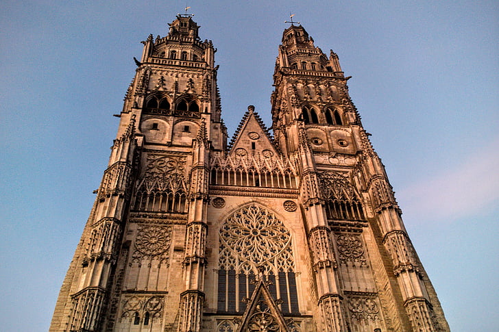 katedraali, Tours, Ranska, kirkko, uskonto, arkkitehtuuri
