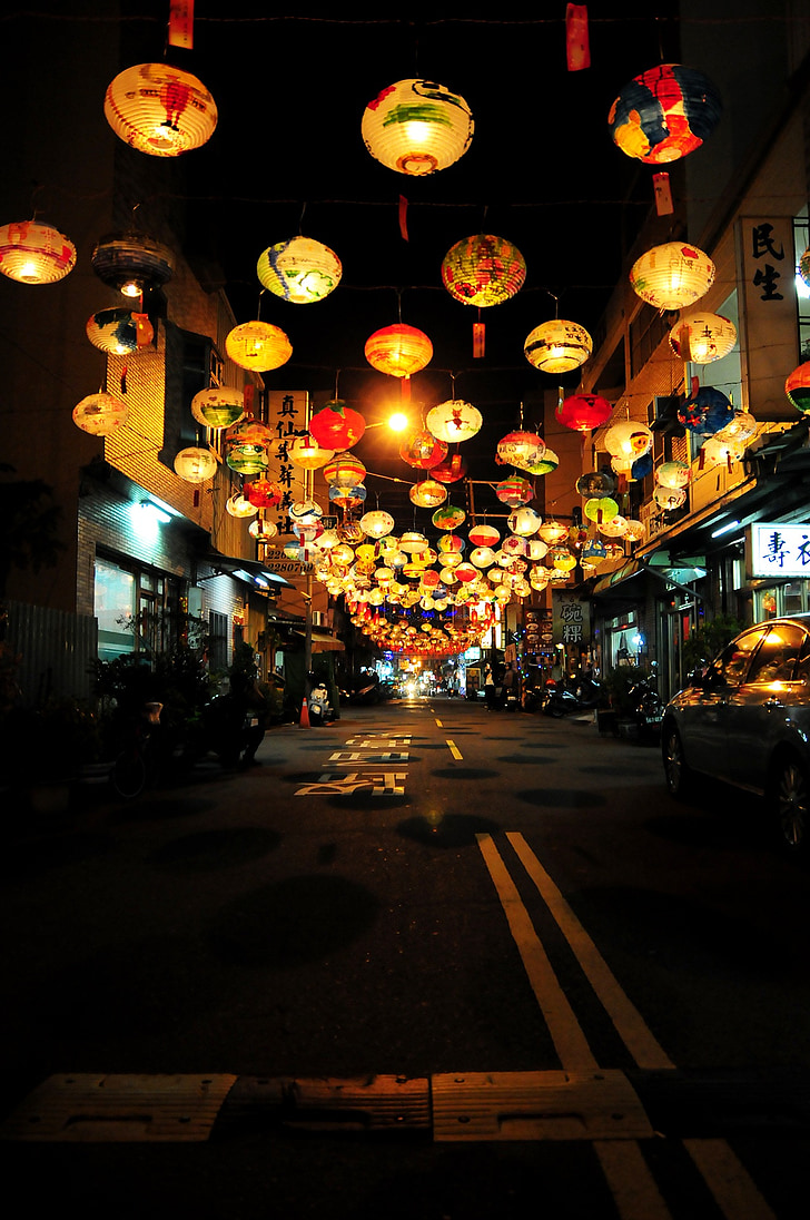 festival des lanternes, lanterne, fleur 燈