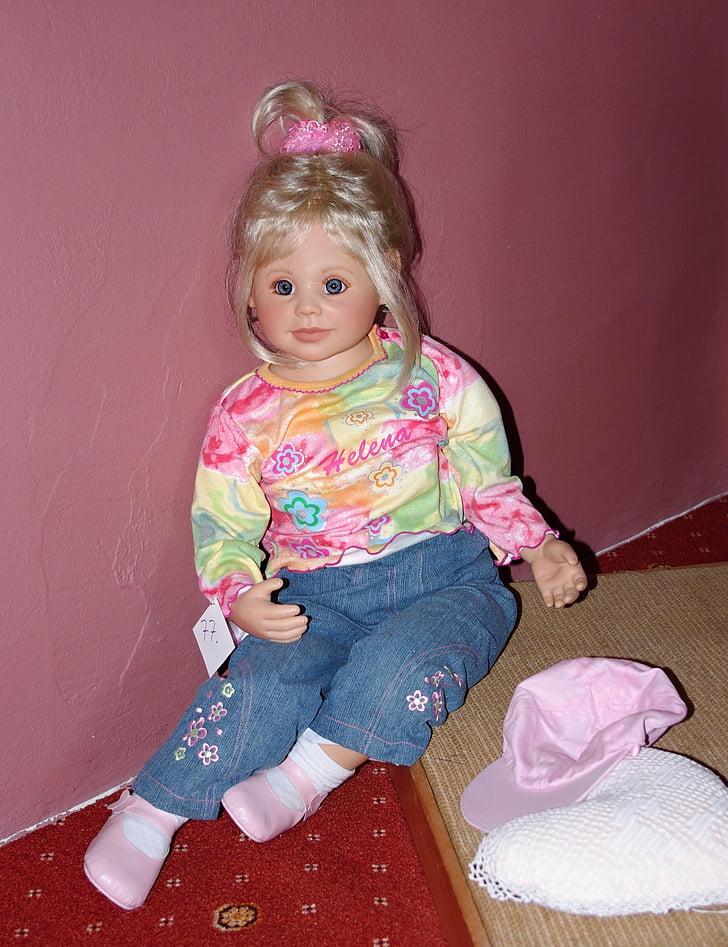 toy, doll, figurine, puppet, girl, baby girl, blonde