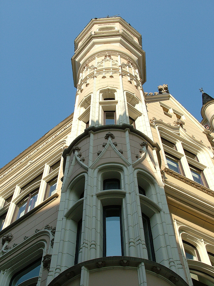 Lettland, gamla stan i Riga, byggnad