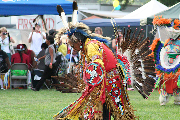 Powwow, Freiheitspark, Pionier-Tag, Native american, indische, nationalen, Feier