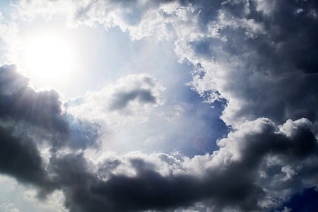đám mây, bầu trời, mặt trời, ánh sáng mặt trời, phép lạ, Đẹp, tối
