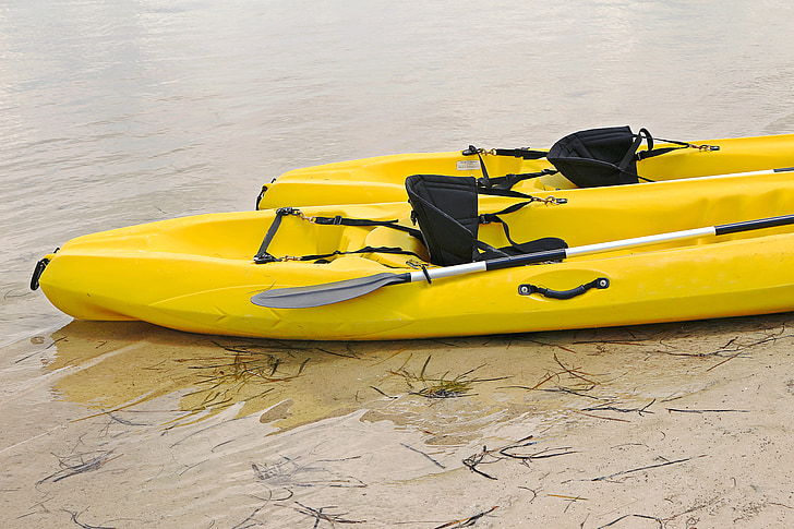 kayak, barco, de remo, paisaje, deporte, naturaleza, calma