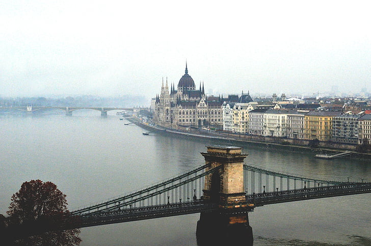 Budapest, noir et blanc, Métro, soirée, nuit, Vitesse, voyage