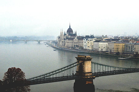 Budapest, svart och vitt, Tunnelbana, kvällen, natt, hastighet, resa