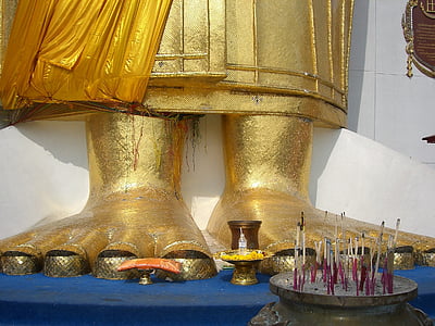 peu, religió, Estàtua de Buda, dits dels peus, encens