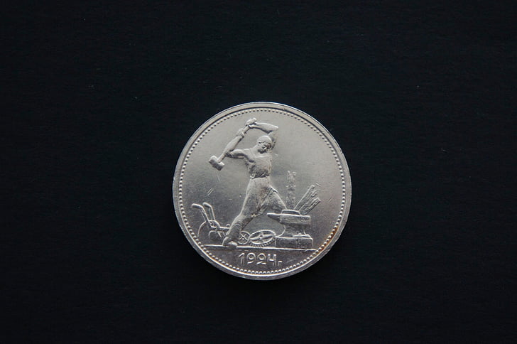 Kopek, Rusia kopek, koin, uang, Rusia, perak, Uni Soviet