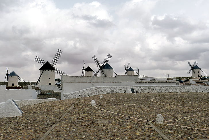 Windmill, Spanien, Kastilien, La mancha, don quijote, Cervantes, Mill