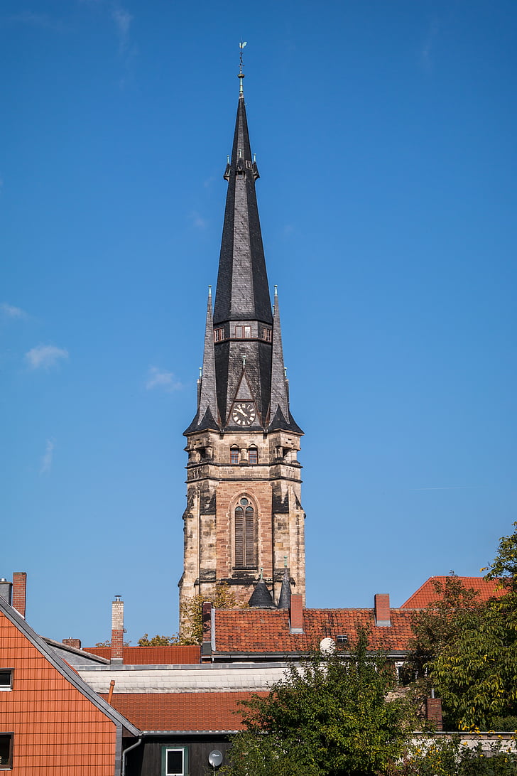 Wernigerode, zvonik, cerkev Marije, cerkev, krščanstvo, krščanski, vere