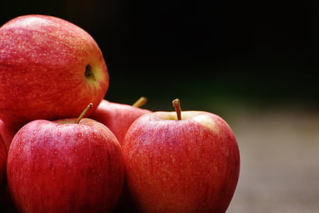 Apple, punane, maitsev, puu, küps, punane õun, Frisch