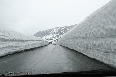 Road, lumi, Mountain, asema, vaara, kylmä, talvi