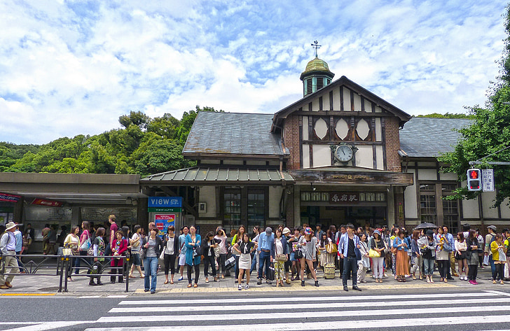 japan, tokyo, harajuku, japanese, train station, street, crossing