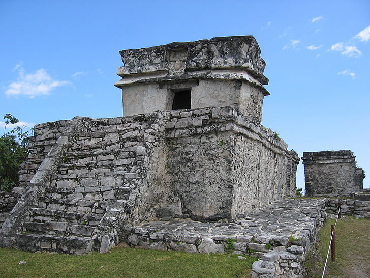 Mexico, Tulum, antika, Yucatan, landmärke, arkeologi, ruinerna