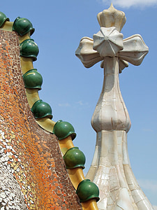 Gaudi, Casa batllo, krov, Casa batllo, na krovu, Antoni, modernističke