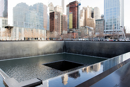 Memorial, NYC, new york, Världshandel centrerar, 11 september, scen, USA