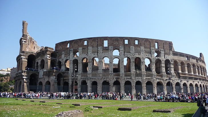 Řím, Koloseum, Římské Koloseum, Itálie, starověké, Roma capitale, hlavní město