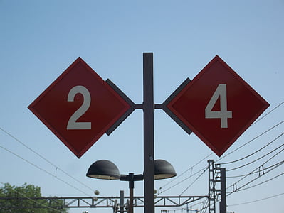 España, números de, tren, ferrocarril de, estación de tren, trenes, plataforma