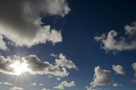 đám mây, bầu trời xanh, bầu trời, Sol