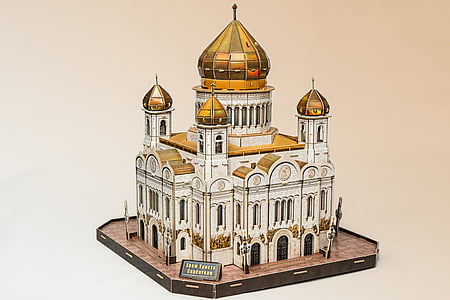 Kathedraal, kerk, Russisch-orthodoxe kerk, Moskou, Kathedraal van Christus de Verlosser, Bisdom, bouwwerk