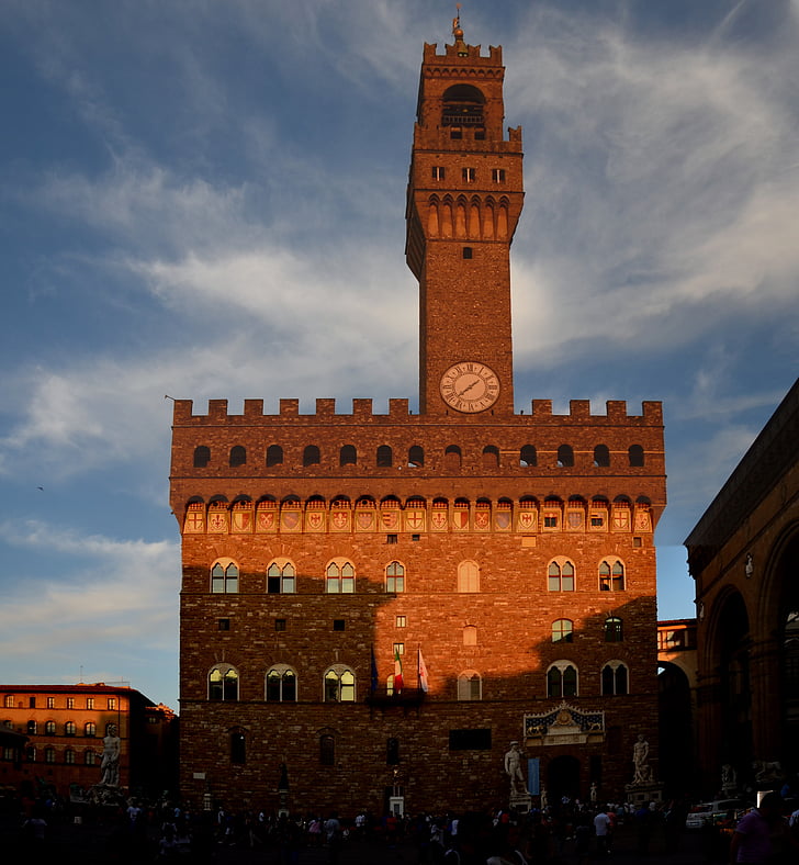 Palazzo vecchio, Florencja, Firenze, Toskania, Włochy, renesansu, średniowieczny
