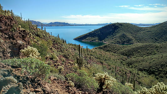 Arizona, pustinja, jezero, krajolik, priroda, pustinjski krajolik, Arizoni pustinje