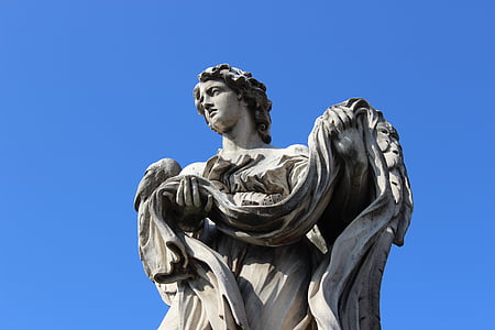 anđeo, Roma, spomenik, kip, skulptura, Sloboda, niski kut pogled