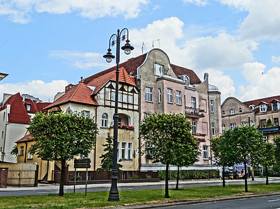 rua mickiewicza, Bydgoszcz, edifício, fachada, arquitetura, casa, rua
