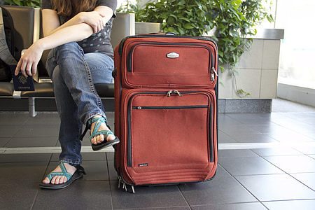 rejse, kuffert, lufthavn, bagage, rejse, tur, bagage