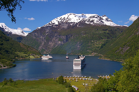 fjord, Norveška, fjordlandschaft, planine, krajolik, priroda, brdo