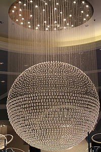 crystal, ball, glass ball, sparkle, sphere, globe, suspended