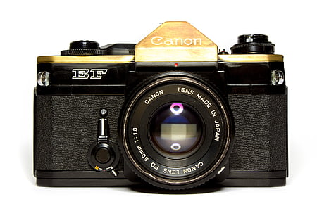 analogový, fotoaparát, ročník, Canon, ročník fotoaparát, SLR fotoaparát, nostalgie