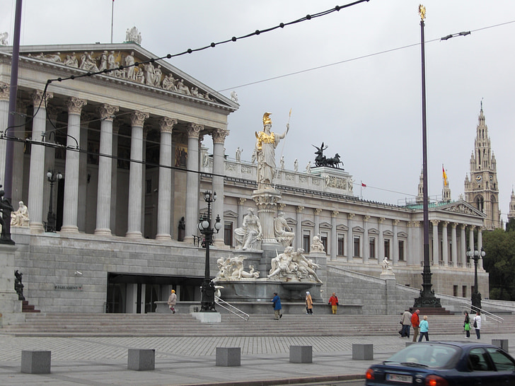 парламент, Виена, Австрия, архитектура, сграда