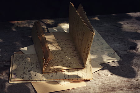 dopisy, staré, starožitnost, psaní rukou, písmo, napsal, minulost