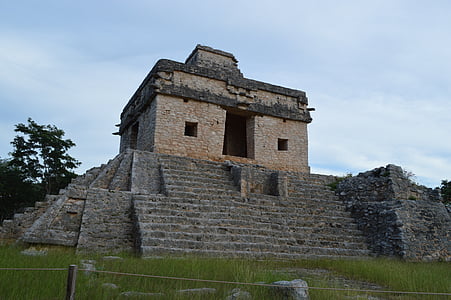 pyramide, Mexico, Maya, arkitektur, Aztec, solen, turisme