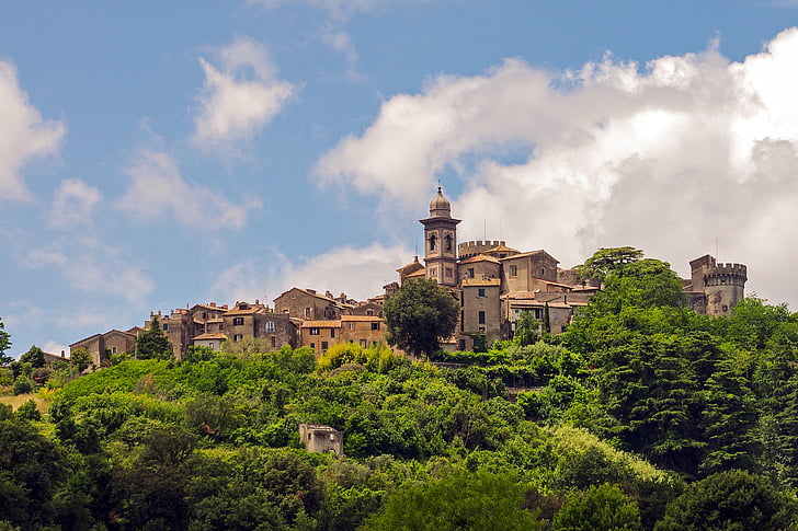 Bracciano, Róma, Olaszország, táj, történelmi falu, építészet, Európa