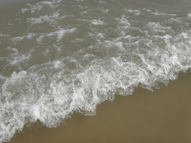 τα κύματα, παραλία, θαλασσινό νερό