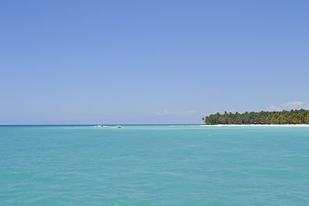 sala, Saona, Saona sala, Dominikos Respublika, Dominikos jūros, jūra, mėlyna jūra