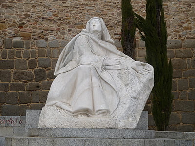 Monumento, estatua de, Avila, España, Castilla, Santa, católica