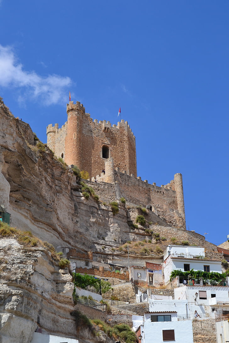 Château, architecture, Espagne, monument, forteresse, Moyen-Age, Alcala del jucar