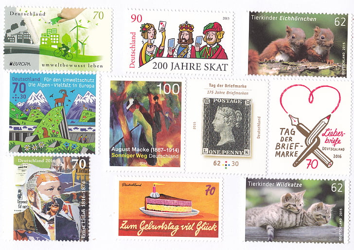 posta pulları, toplamak, Deutsche post