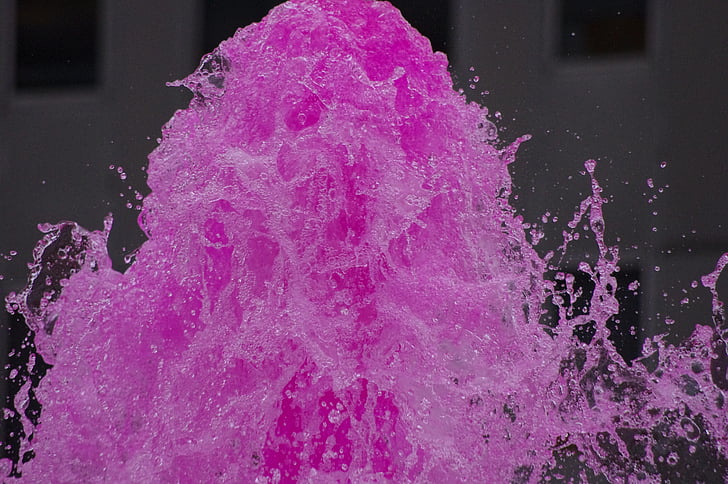 water, pink, splash, fountain, gush, squirt, bubbler