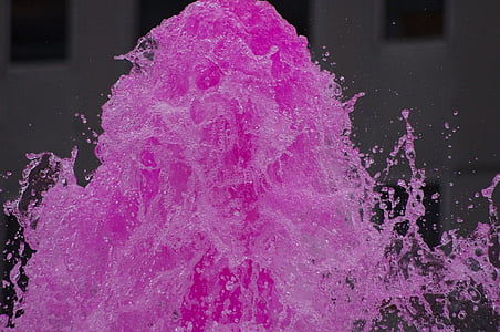 물, 핑크, 스플래쉬, 분수, 나 오다, 물 총, bubbler