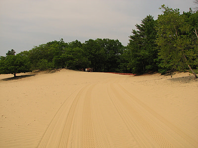 sivatag, Port, gumiabroncs-számok, Landmark, Maine, homok, táj