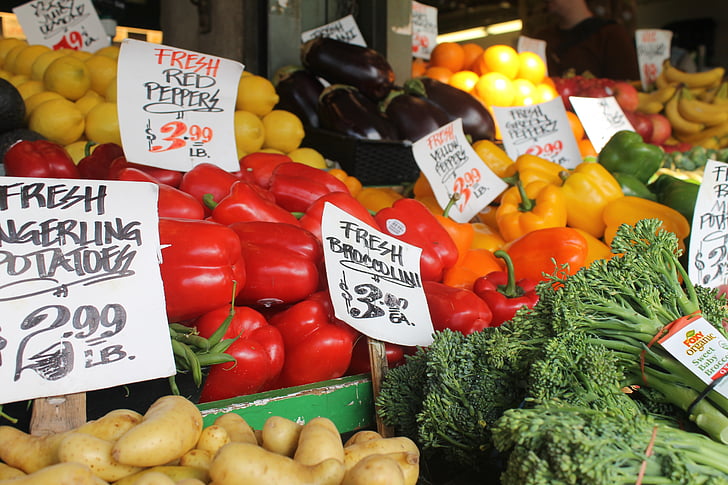 markt, groenten, Winkel, voedsel, produceren, oogst