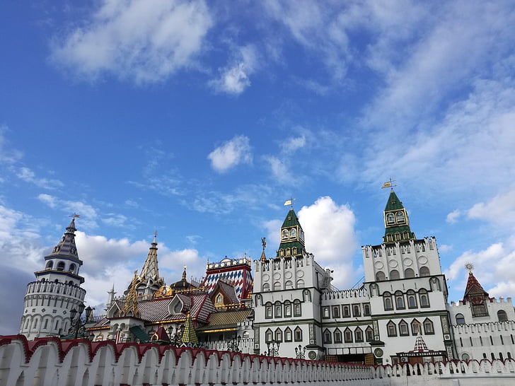Moscou, Izmailovo, o kremlin, arquitetura, o kremlin de izmailovo, Rússia, céu